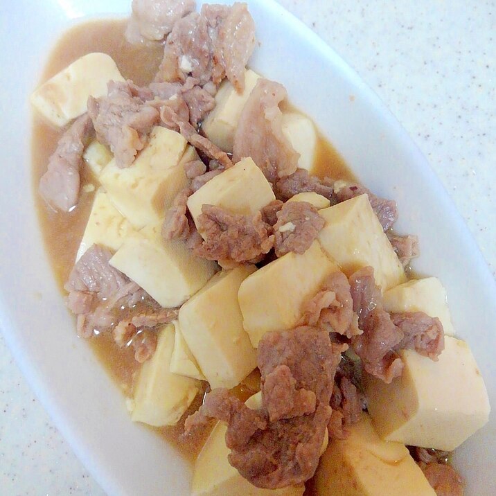 早い!豚肉と豆腐の肉豆腐